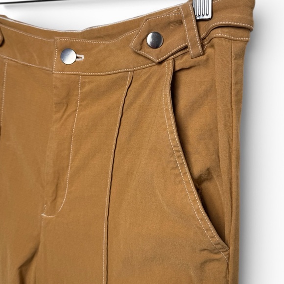 Anthropologie Maeve Wide Leg Pants High Rise Camel Brown US 10 - Picture 5 of 14